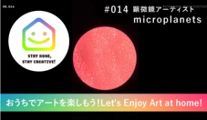 StayHomeStayCreative! #014／microplanets　顕微鏡アーティスト「おうちでアートを楽しもう！Let's Enjoy Art at home!」